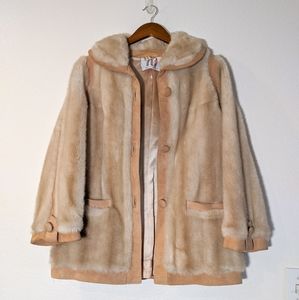 black suede fur lined jacket